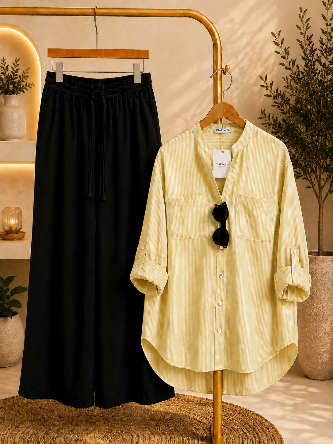 Ch 6120 Luna Striped Co-Ord Set Chakoors