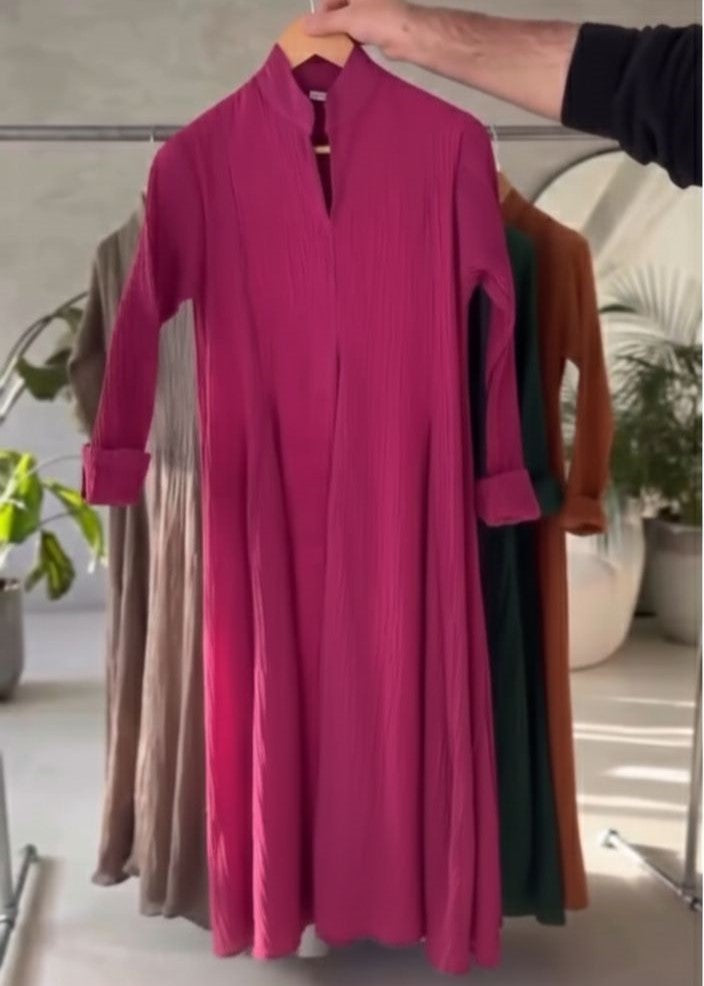 Ch 632 Chakoor Signature Crinkle Pleated Summer Maxi