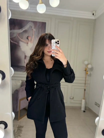 CH - 614 Women’s Stylish Fleece Twin Set – Short Jacket & Inner Outfit - Chakoor