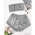 chakoors satin Frill Trim Tube Top & Shorts PJ Set CHK # p48