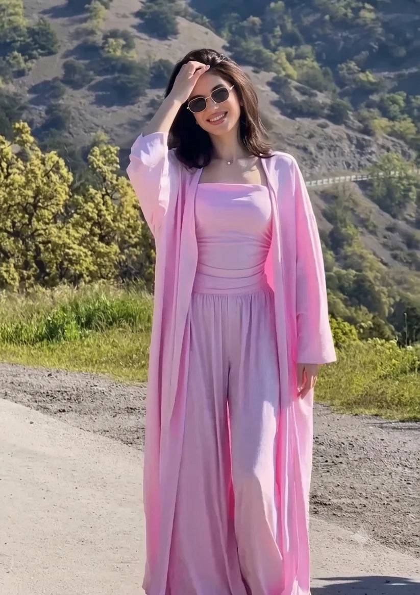 CH - 6088 Summer Flow 3-Piece Co-ord Set - Chakoor
