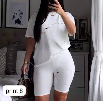 Ch # 540 Chakoor 2 pc summer printed short & top nightwear