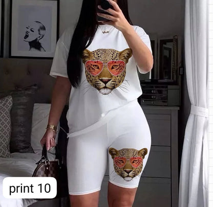 Ch # 540 Chakoor 2 pc summer printed short & top nightwear