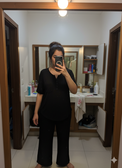 CH # 538 Chakoor 2 pc button casual top with straight trouser