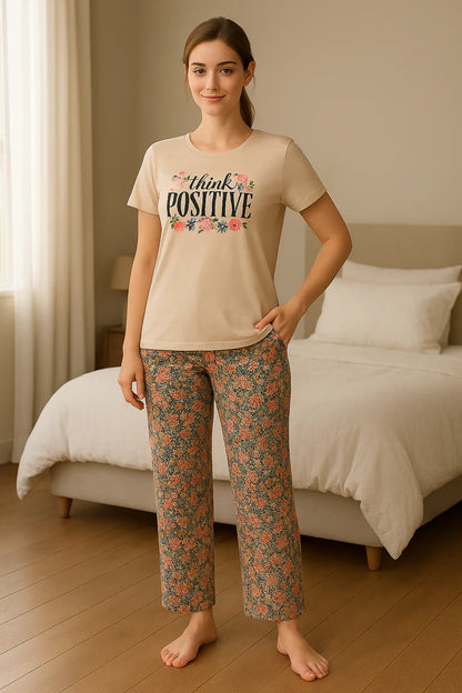 CH # 568 - 2Pcs Printed Night Wear Co-Ord Set | CHAKOOR