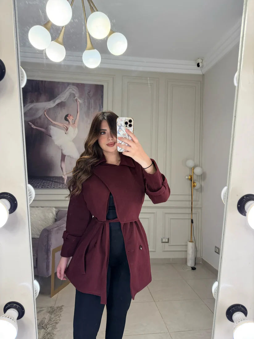 CH - 614 Women’s Stylish Fleece Twin Set – Short Jacket & Inner Outfit - Chakoor