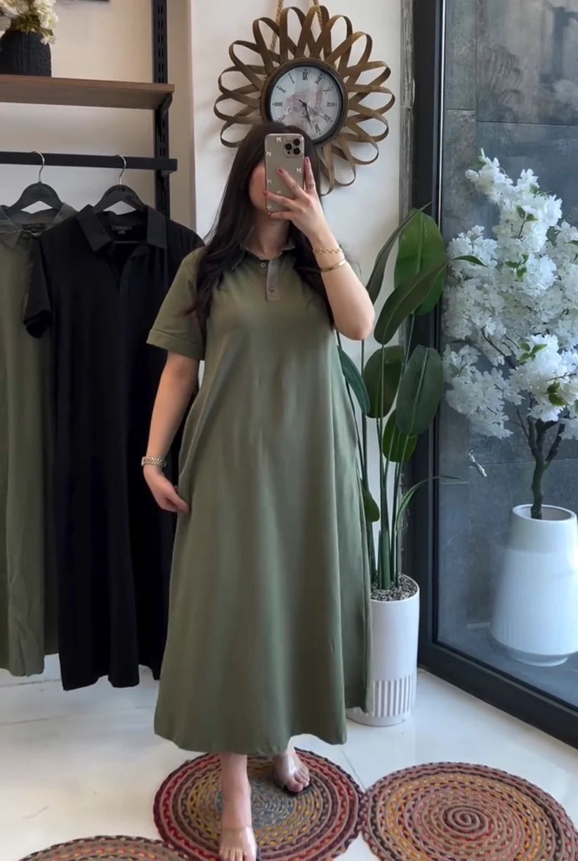 CH 6075 Collar Style Long Top - Chakoors