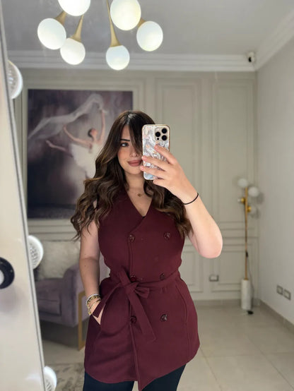 CH - 614 Women’s Stylish Fleece Twin Set – Short Jacket & Inner Outfit - Chakoor