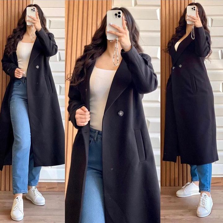 LY # 0023 Chakoor's Moodest Long Warm Fleece Trench Coat For Women