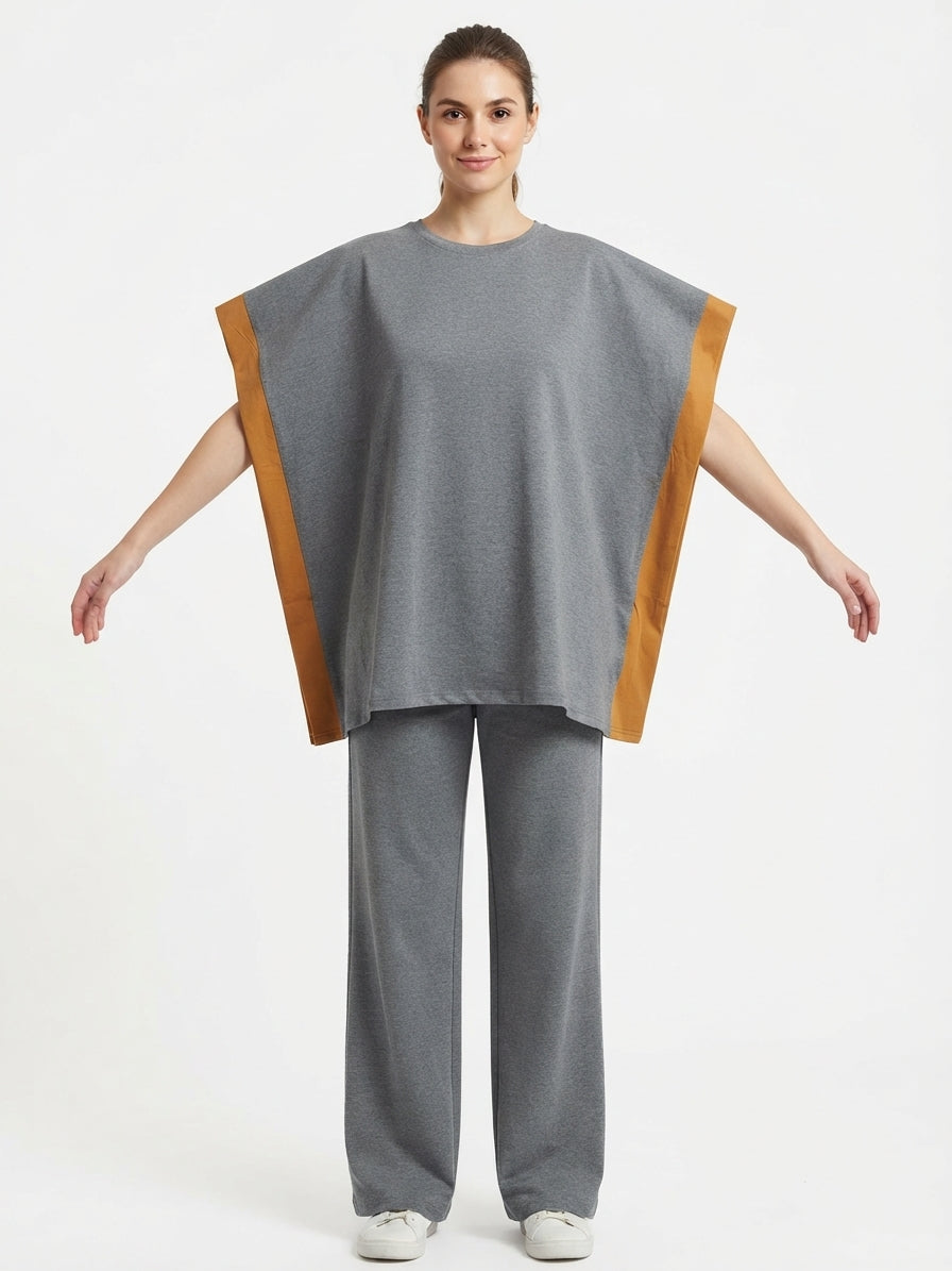 SL 5013 |Chakoor| Women’s Oversized Side Stripe Co-Ord Set