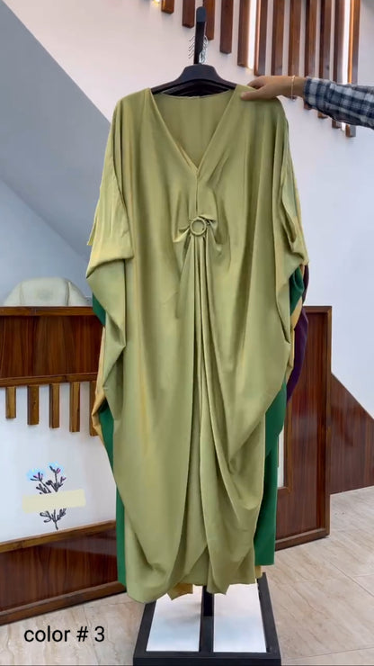 CH # 352 CHAKOOR INDONESIAN GRIP SILK KAFTAAN (NO REFUND NO EXCHANGE)