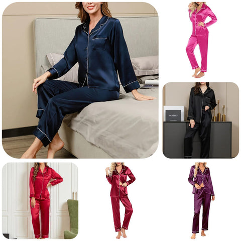 Chakoor Silk Luxurious Slumber Pyjama Set full sleeves