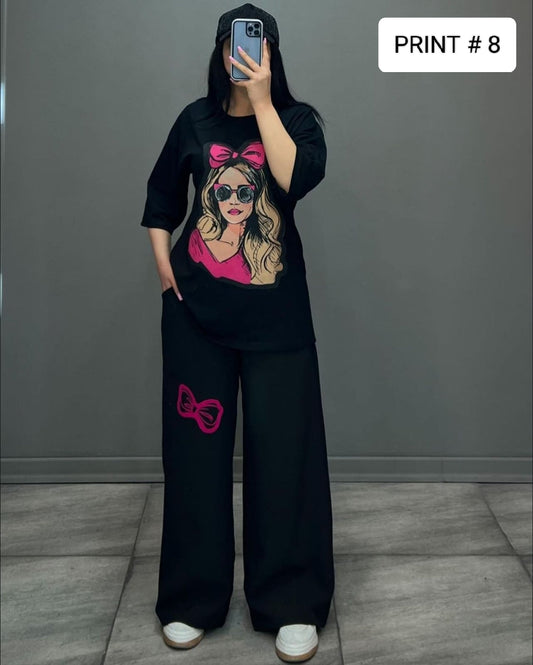 CH # 436 Printed Drop-Shoulder Tee Trousers (Print 8)