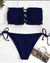 Chakoor Bikini Set Ruffle Strapless Tie Side Bikini Women Swimwear Sexy High Cut Strapless Low Waisted Bikini CH # 314