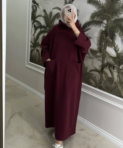 CH 606 - Everyday Modest Abaya Style Hooded Outfit - Chakoor