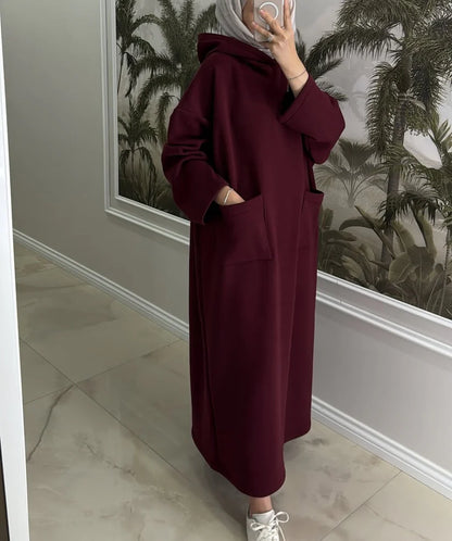 CH 606 - Everyday Modest Abaya Style Hooded Outfit - Chakoor
