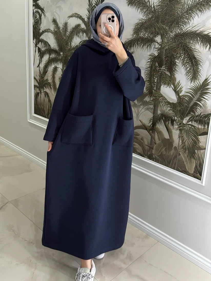 CH 606 - Everyday Modest Abaya Style Hooded Outfit - Chakoor