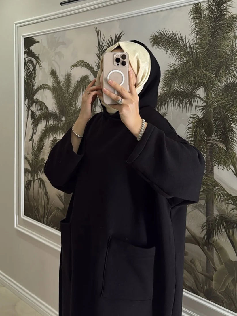 CH 606 - Everyday Modest Abaya Style Hooded Outfit - Chakoor
