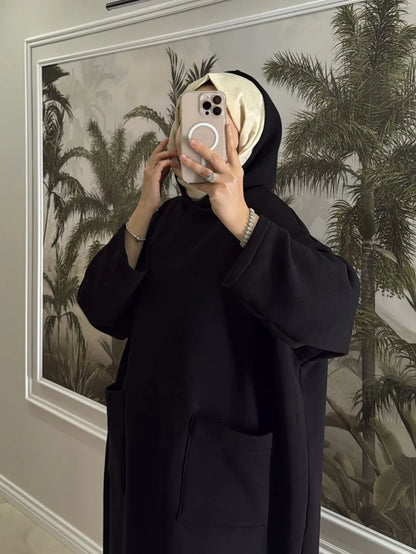 CH 606 - Everyday Modest Abaya Style Hooded Outfit - Chakoor