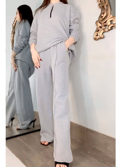 CH 322 chakoor winter side pocket 2 pieces fleece dress