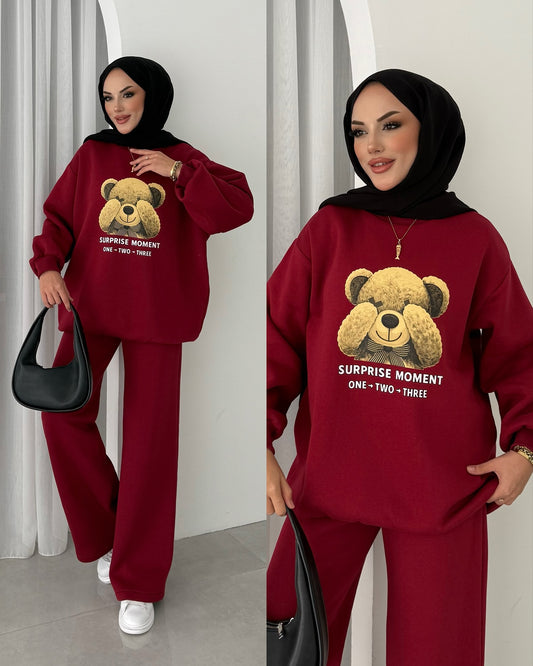 CH 593 Chakoor Puffy Chardonnay Sweat Duo Set (Winter Top & Trouser)
