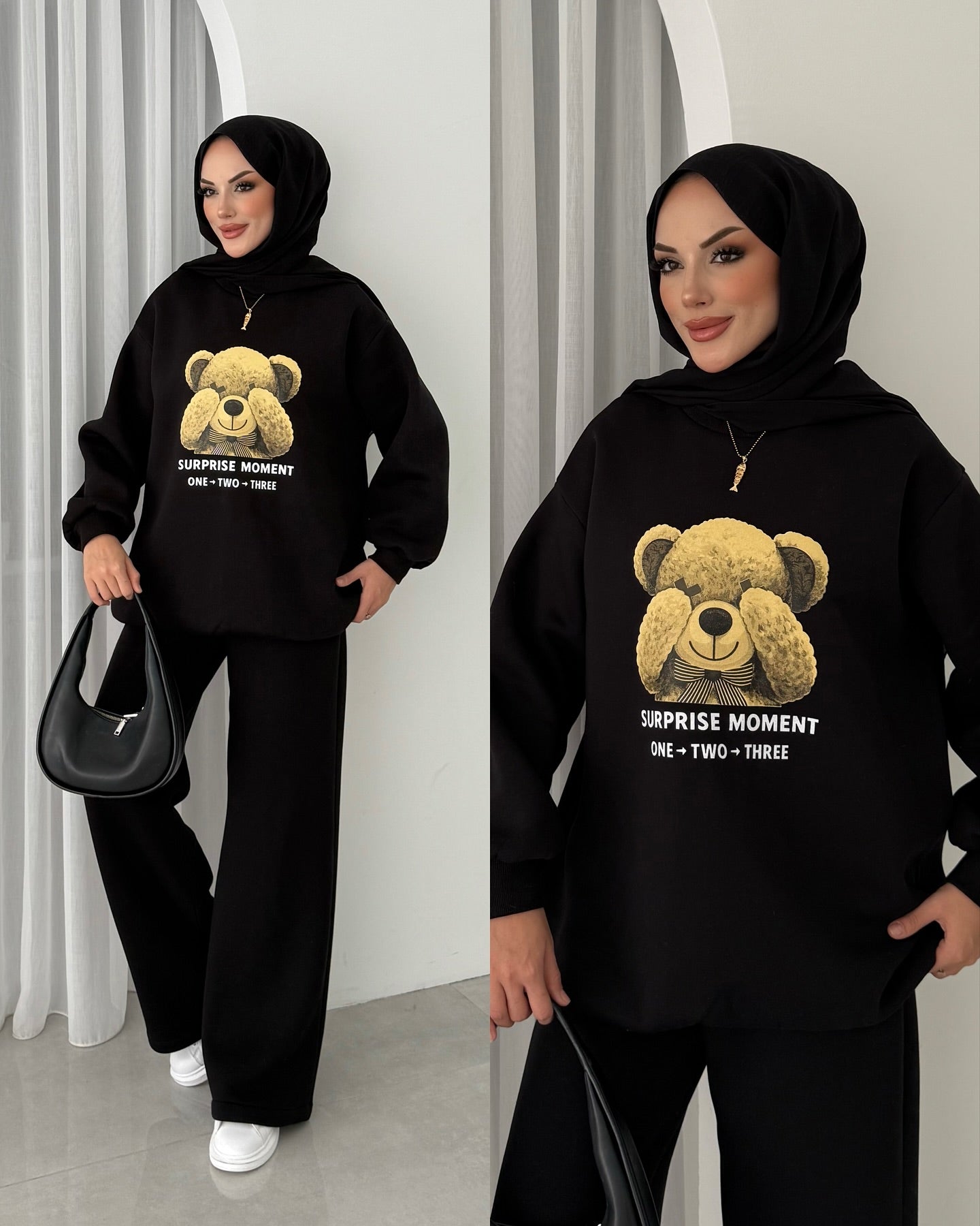 CH 593 Chakoor Puffy Chardonnay Sweat Duo Set (Winter Top & Trouser)