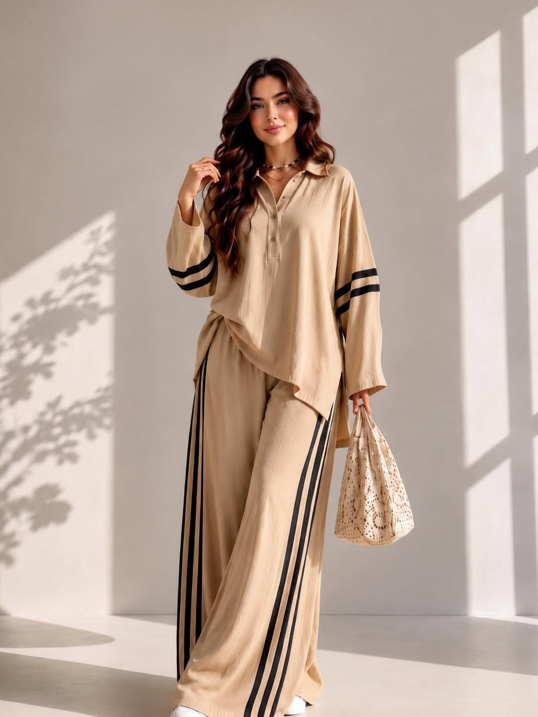 Ch 6068 Streetside Stripe Lounge Set by Chakoor