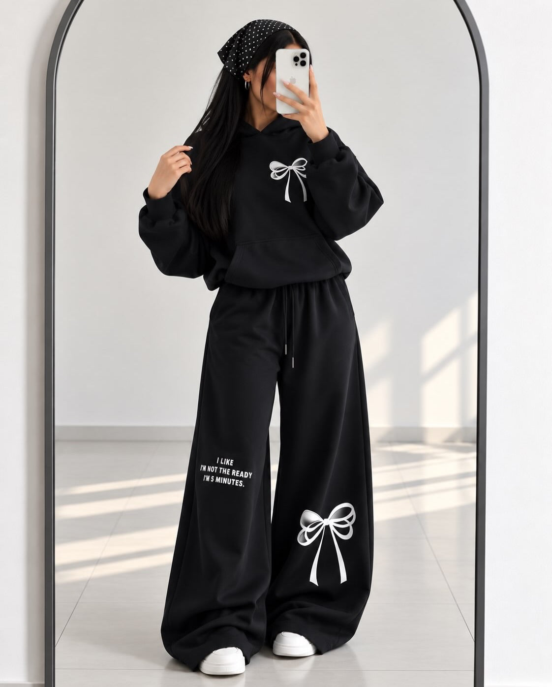 CH 6144 Chic & Cozy Bow Feleece Hoodie & Trouser