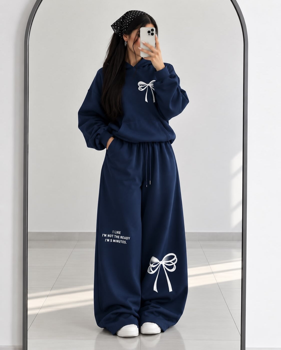 CH 6144 Chic & Cozy Bow Feleece Hoodie & Trouser