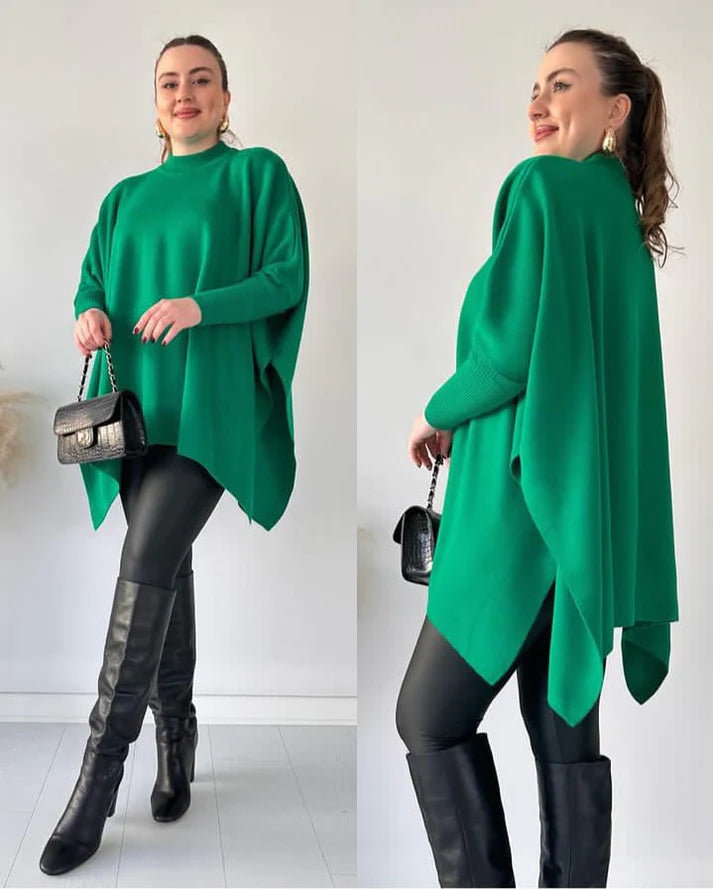 CH # 395 Batwing Flow Fleece Poncho