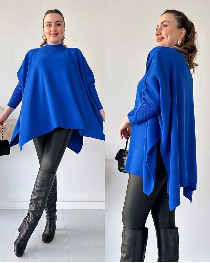 CH # 395 Batwing Flow Fleece Poncho