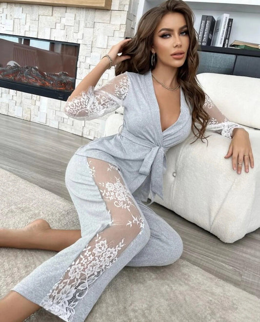CHK # P74 Chakoor 2-Piece Silk Nighty Set