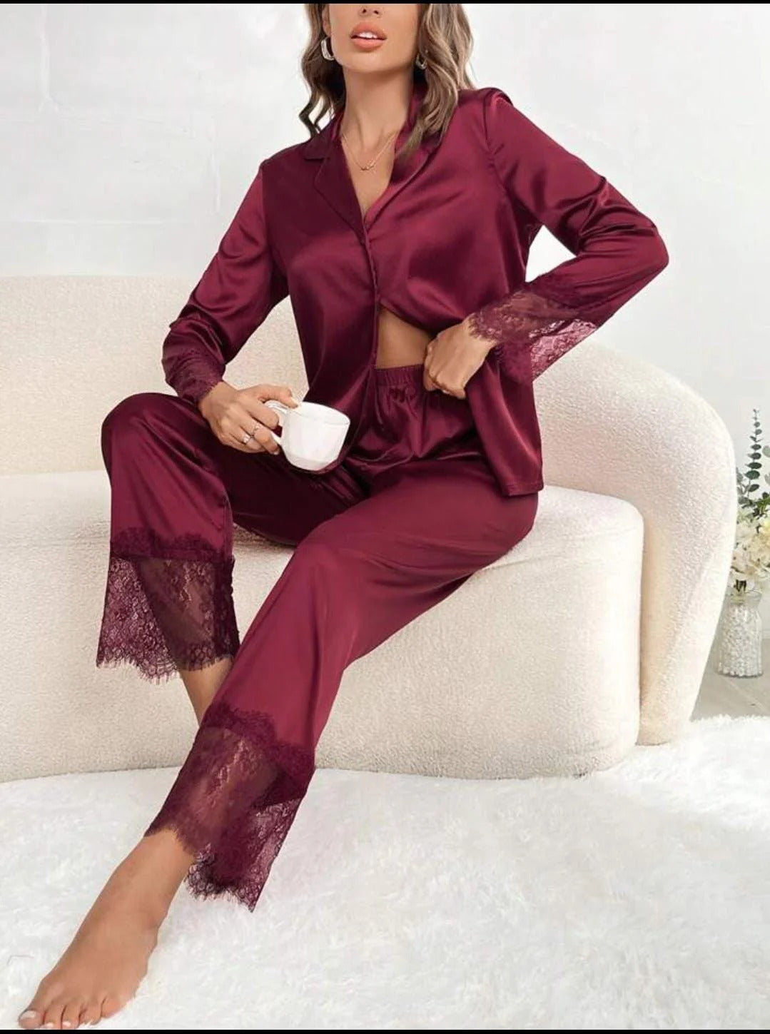 CHK # p73 Chakoor Button-Down PJ Style Nightwear Set