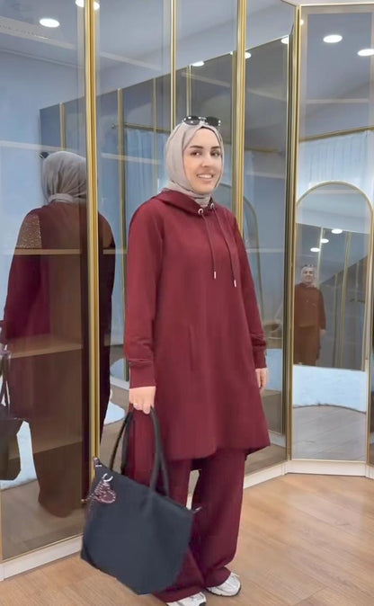 Ch # 620 - Women’s Two-Piece travelling Casual  Winter Fleece Outfit