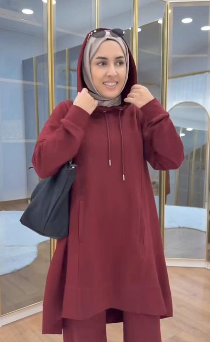 Ch # 620 - Women’s Two-Piece travelling Casual  Winter Fleece Outfit