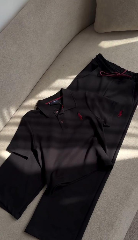 CH # 6031 Summer Casual Women's Polo Collar Top & Trouser Set