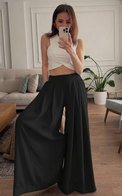 CH - 6065 CHAKOORS Chic Aura Pleated Trouser