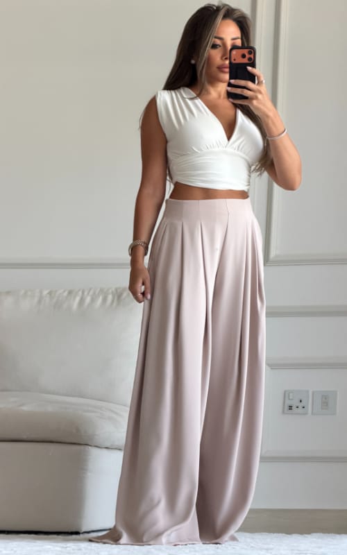 CH - 6065 CHAKOORS Chic Aura Pleated Trouser