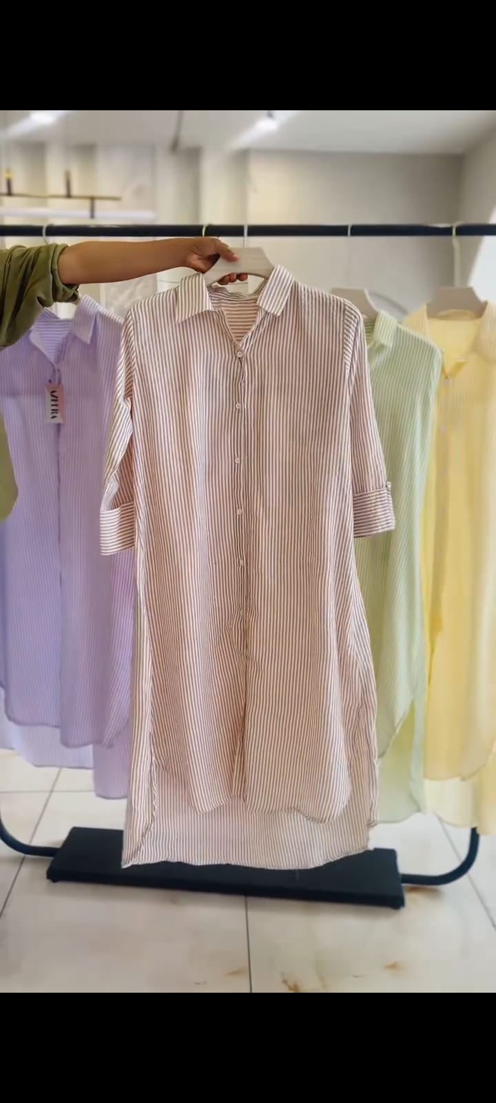 Ch 6110 Luna Stripe Long Shirt Chakoors