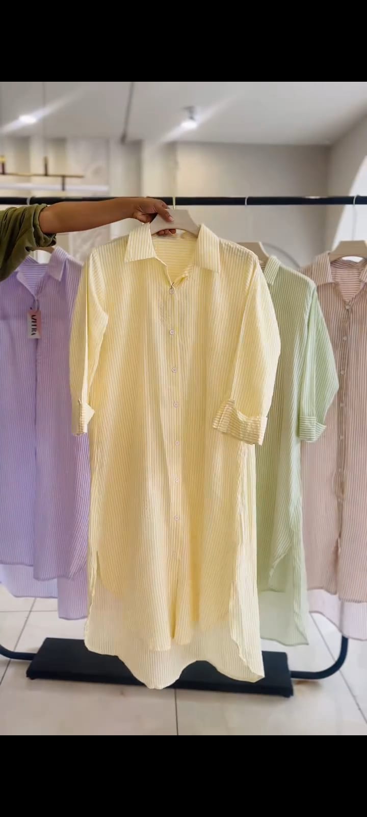 Ch 6110 Luna Stripe Long Shirt Chakoors