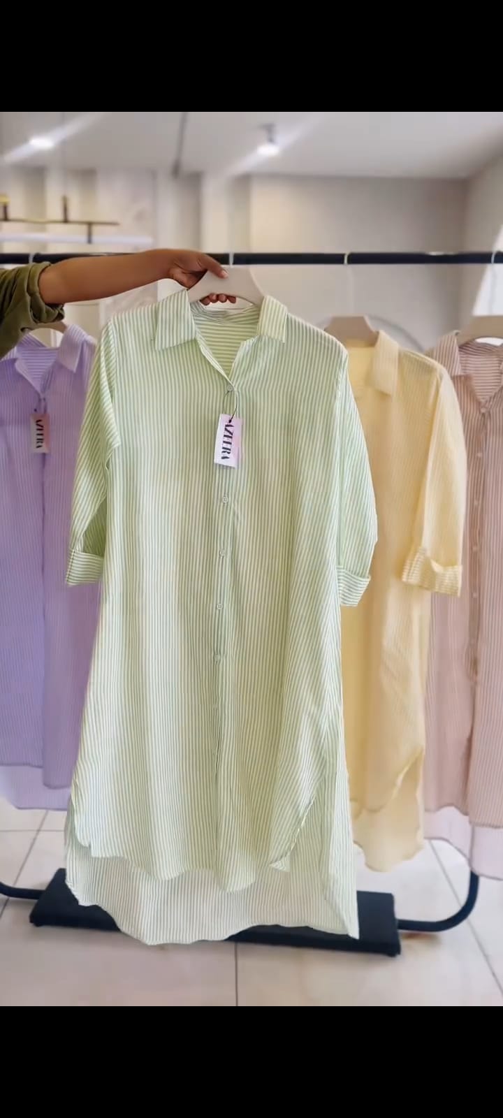 Ch 6110 Luna Stripe Long Shirt Chakoors