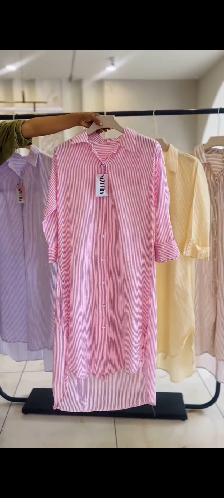 Ch 6110 Luna Stripe Long Shirt Chakoors