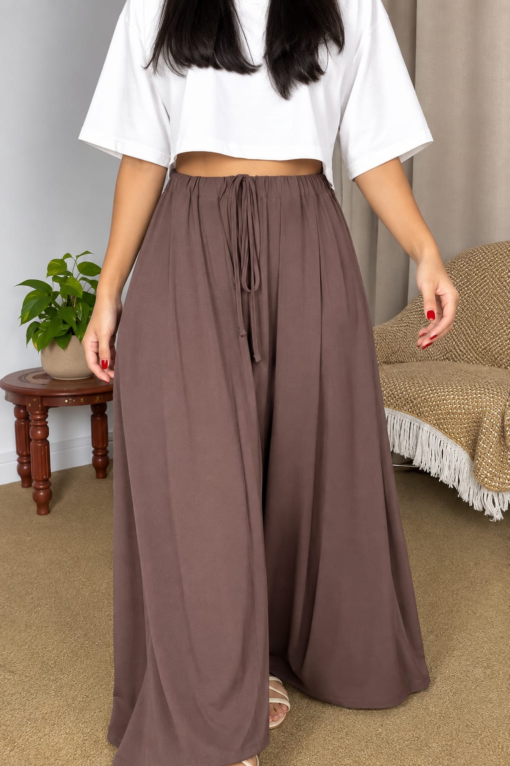 CH-6136 Chakoor Royal Flow Palazzo Trouser