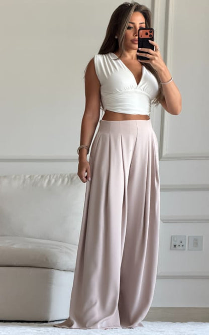 CH - 6065 CHAKOORS Chic Aura Pleated Trouser