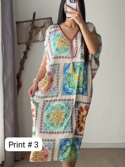 Ch # 543 Chakoor Long Loose Casual Printed Shirt