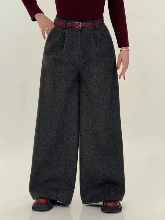 CH 595 - Winter Fleece Wide-Leg Pants -