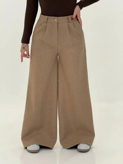 CH 595 - Winter Fleece Wide-Leg Pants -