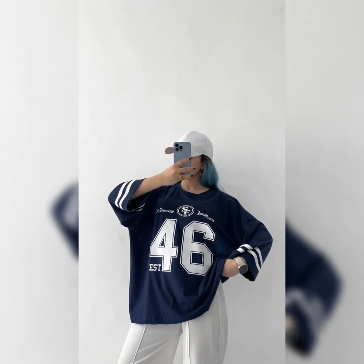 CH-6091 - Varsity Oversized Graphic Tee | Chakoor