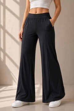 CH-6132 |CHAKOOR| LuxeFlow Wide-Leg Comfort Trouser