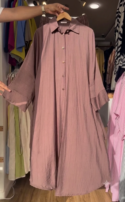 CH-6112 2 Pcs Breeze Linen Crinkle Co-Ord Set Chakoor